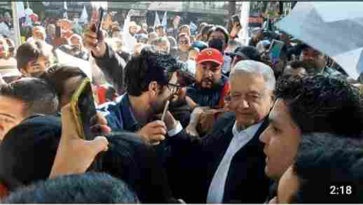 AMLO llega a la marcha de sus 4 años de gobierno